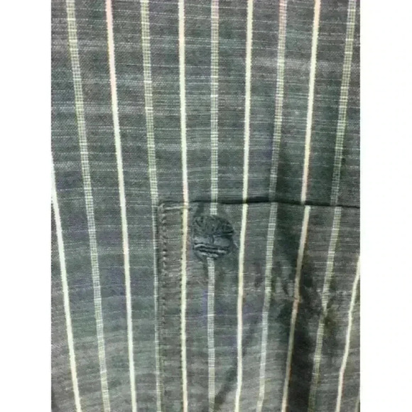 Timberland Men's Blue/White Striped Button Down Long Sleeve Shirt Size XL - Picture 5 of 10